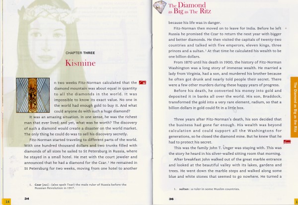 The Diamond and the Ritz. Musterseite